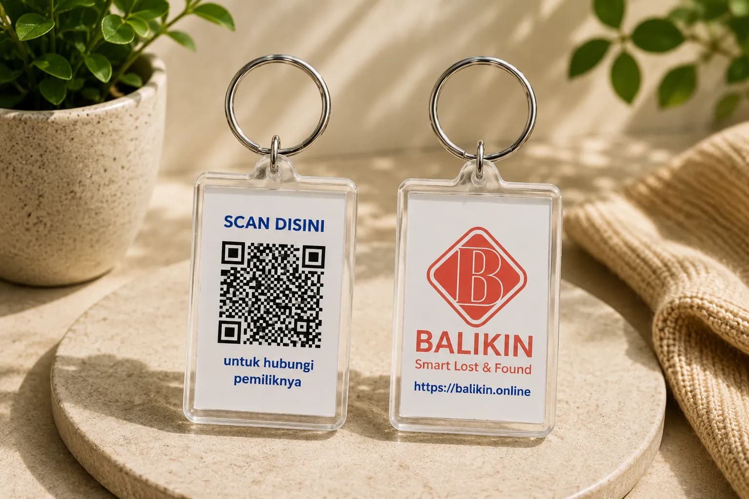 Acrylic Tag Persegi Panjang