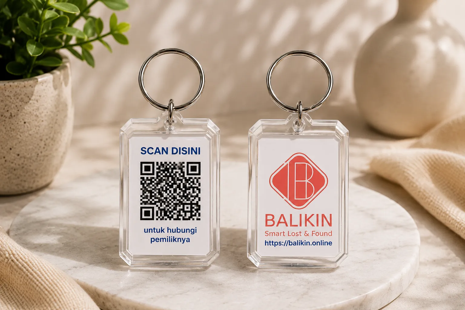 Acrylic Tag Segi Delapan