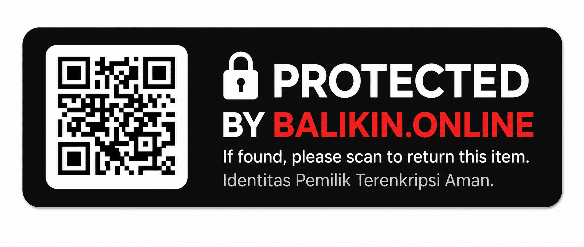 Contoh Sticker QR Balikin