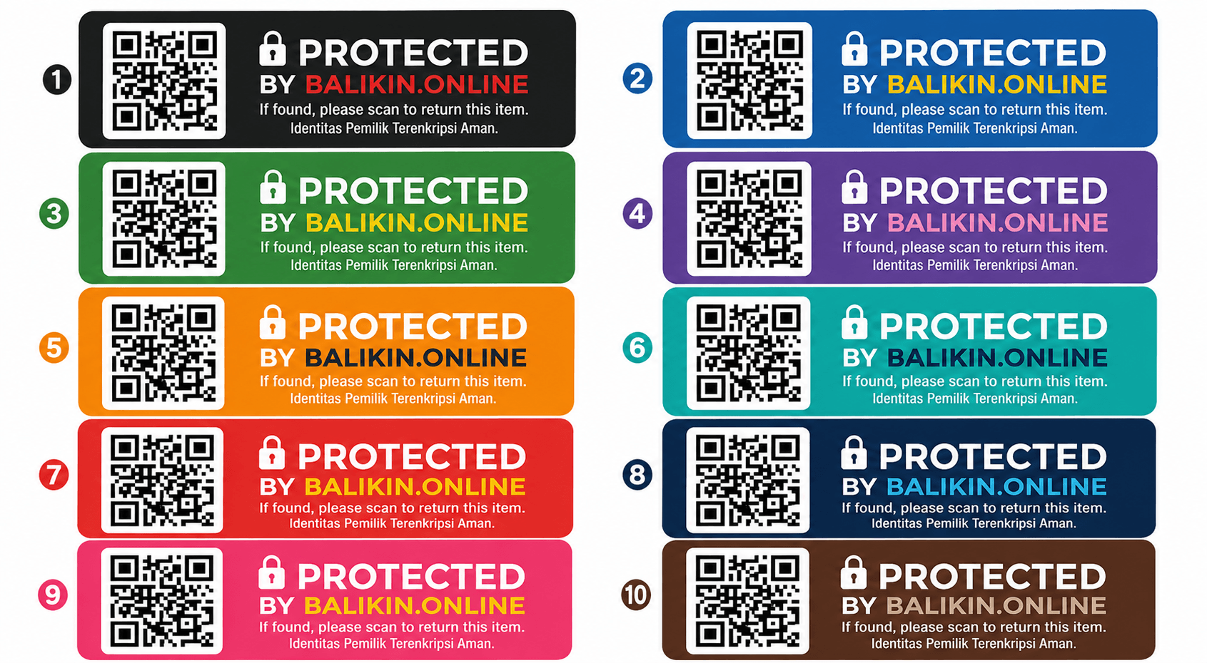 Stiker Balikin Family - contoh produk sticker QR